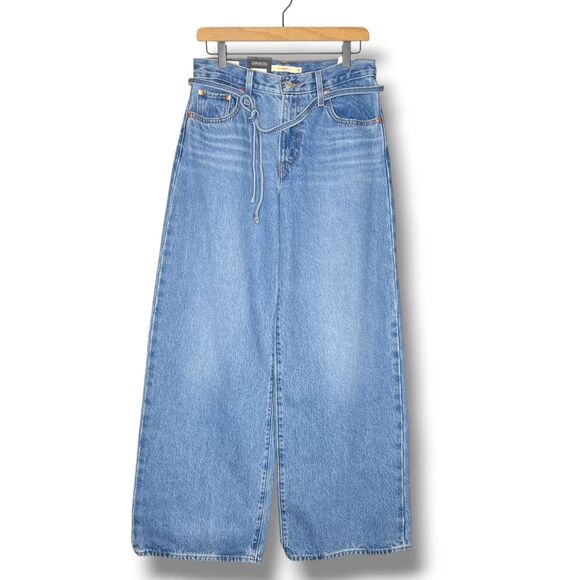 Levis Premium Womens XL Straight Denim Jeans Blue Mid Rise Baggy Loose Wide New - Picture 9 of 16